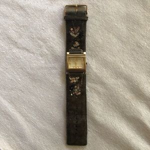 Fossil Suede & Sequin Watch